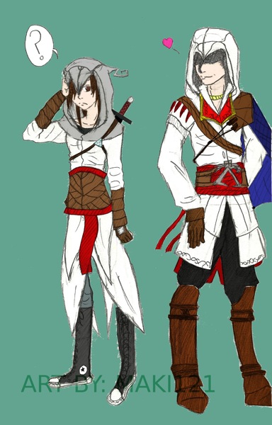 Ezio_and_I__colored_by_Maki121.jpg